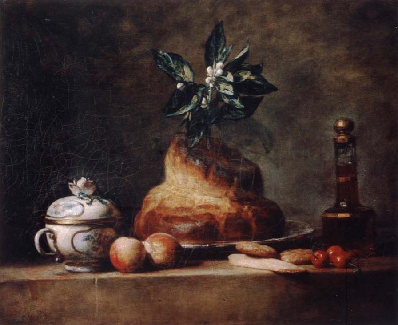 Jean Baptiste Simeon Chardin Style life with Brioche Germany oil painting art